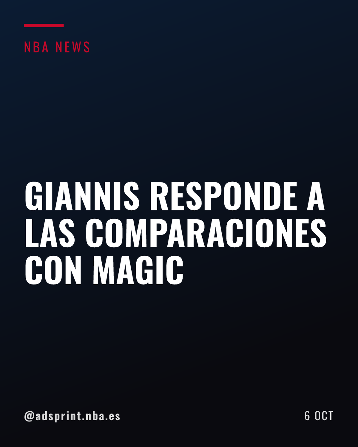 Giannis Antetokounmpo responde con humildad a su comparación con Magic Johnson