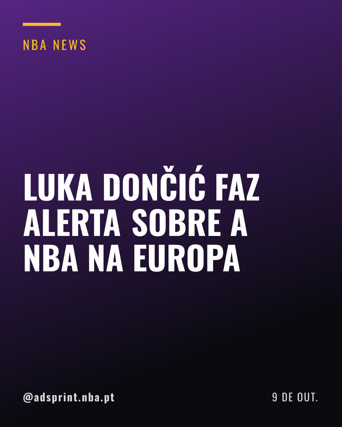 Luka Dončić alerta contra divisão e defende liga única na Europa
