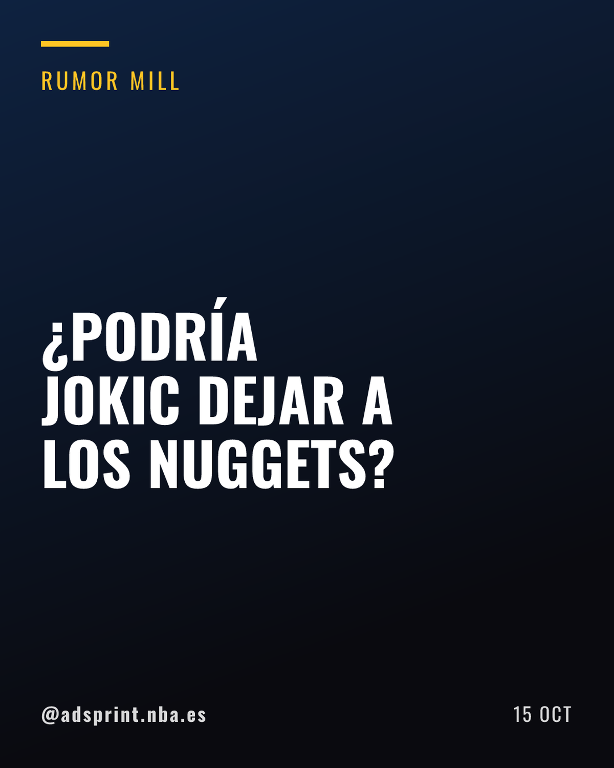 Preocupación en Denver con el futuro de Nikola Jokic si el equipo no rinde