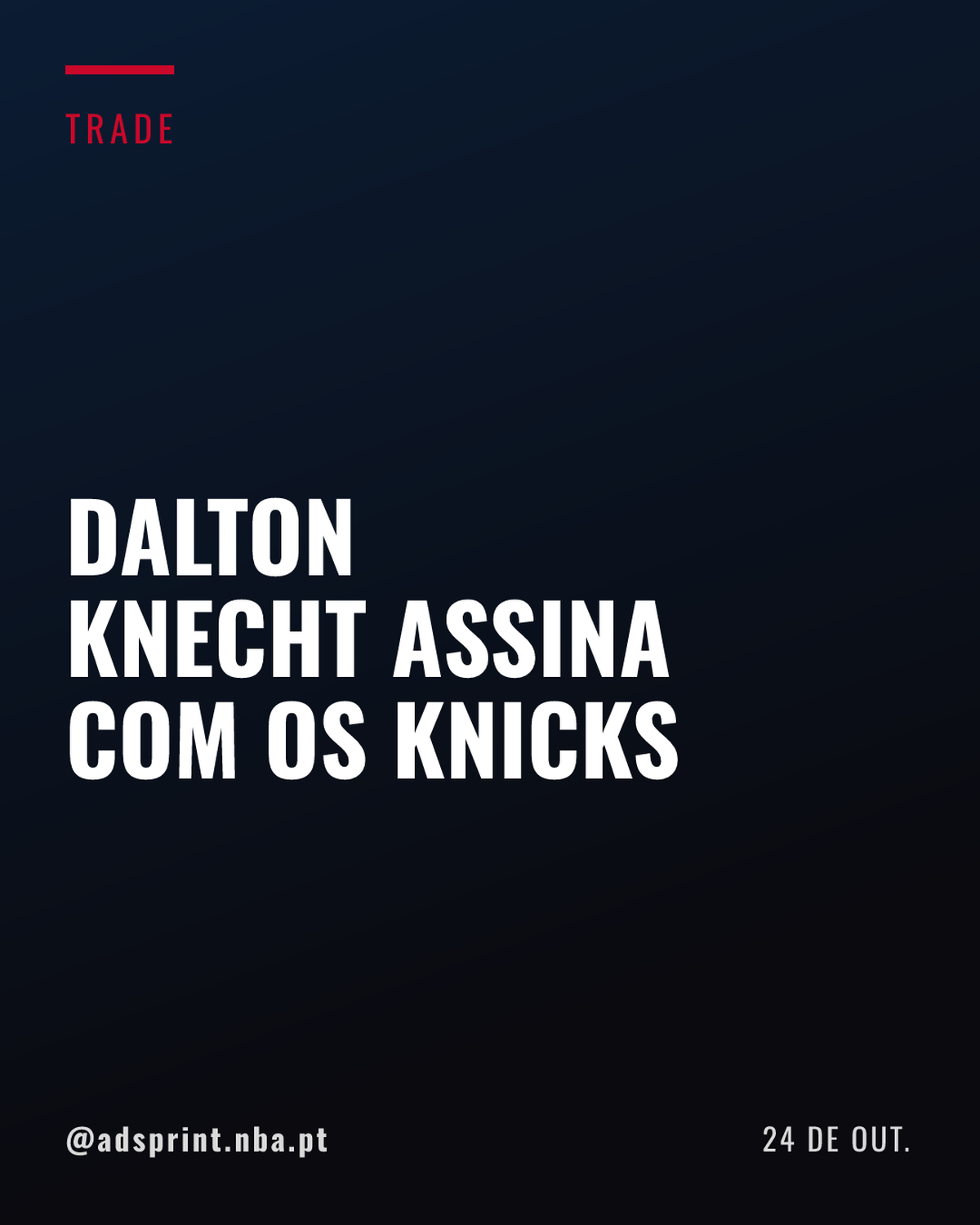 Dalton Knecht assina contrato two-way com o New York Knicks
