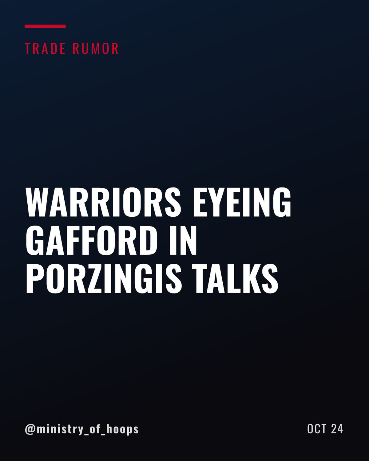 Warriors Inquire About Mavericks' Daniel Gafford in Potential Porzingis Trade