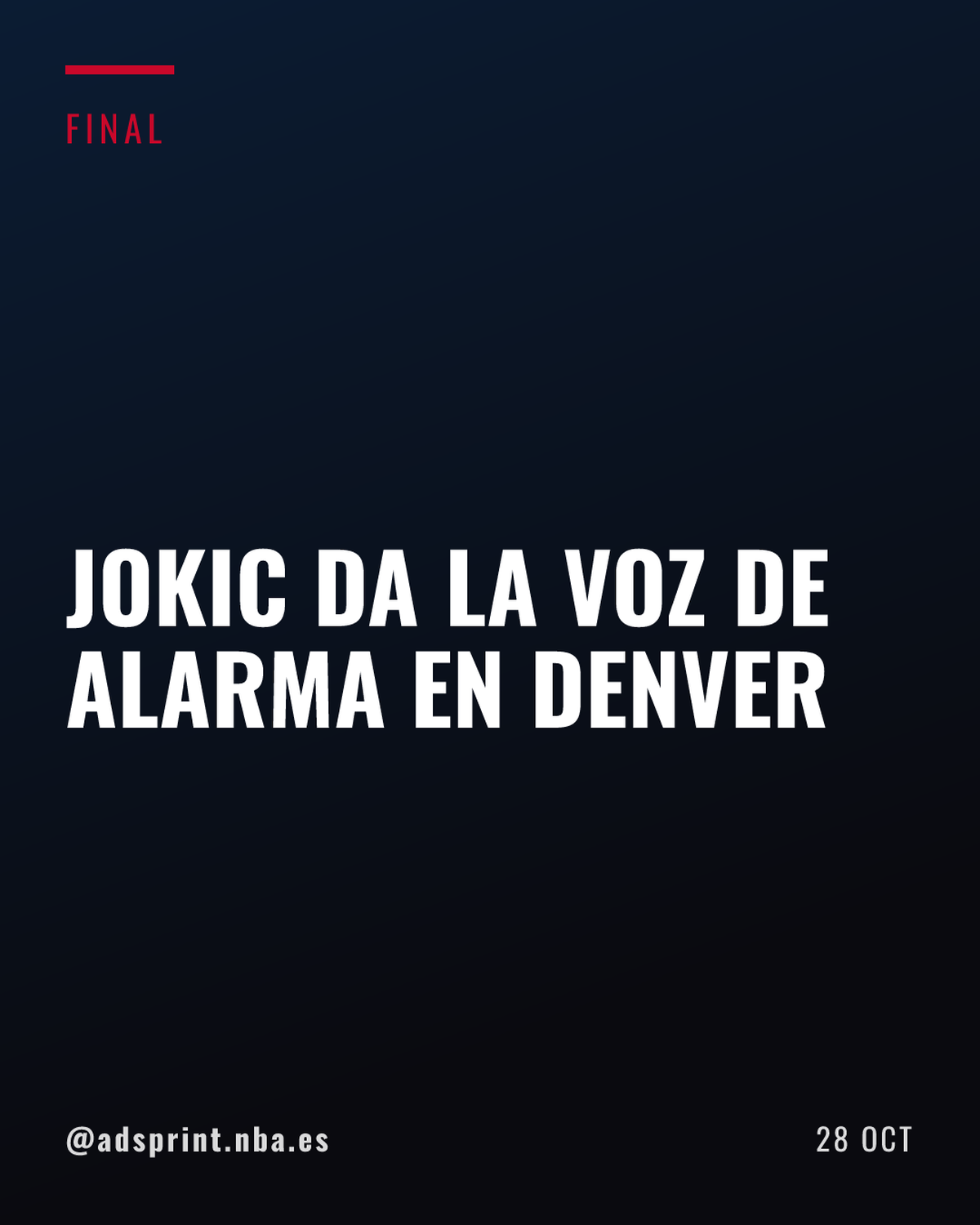 Nikola Jokic expone las carencias defensivas de Denver tras caer ante Warriors