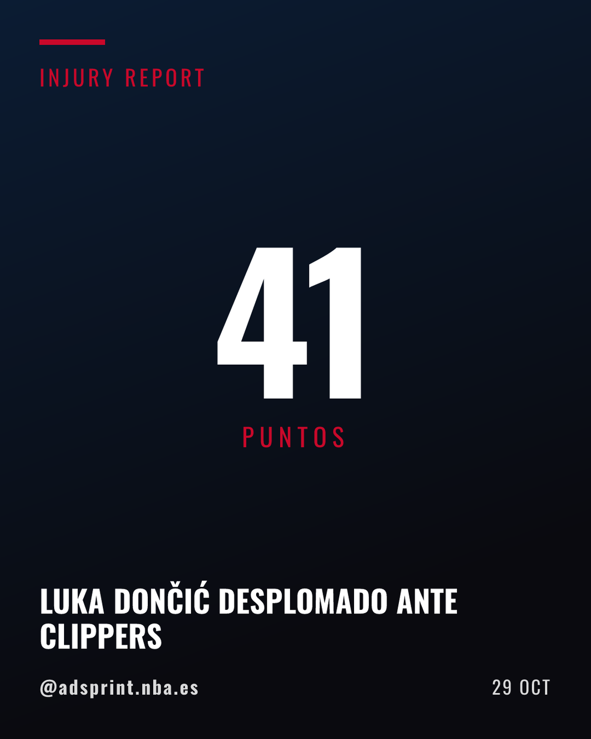 Luka Dončić es baja con los Lakers ante los Clippers por rigidez en la espalda