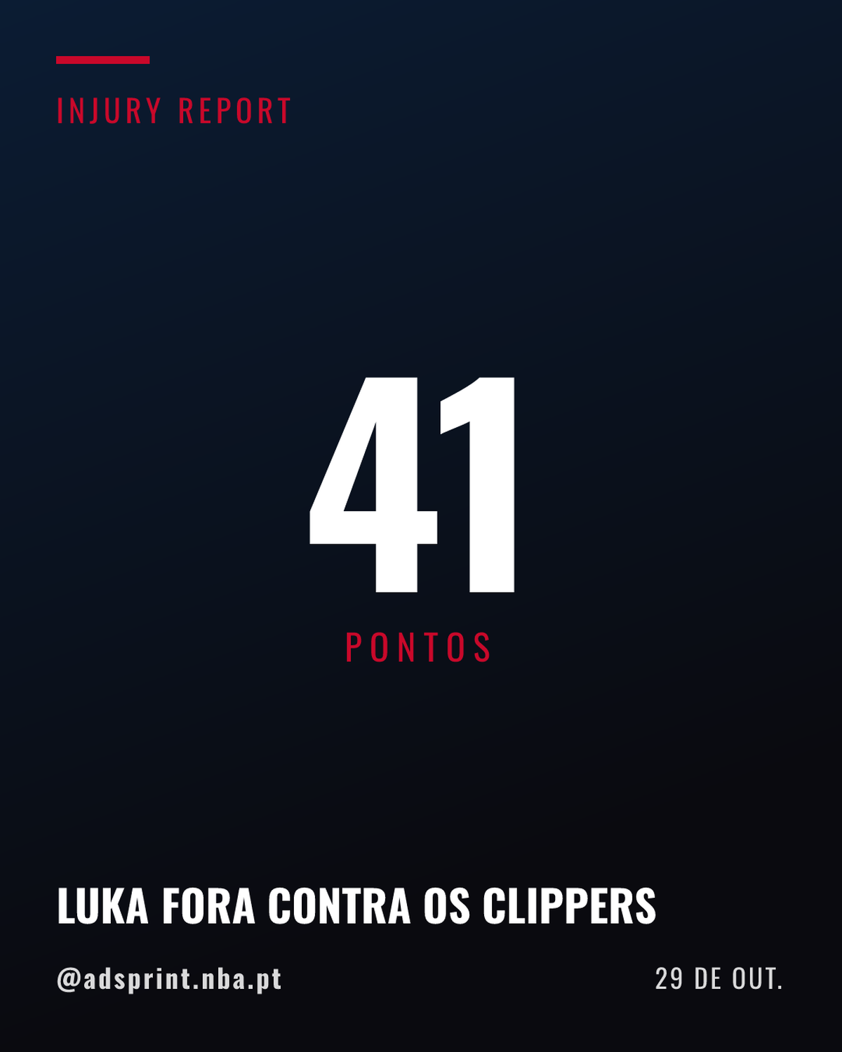 Luka Doncic desfalca o Lakers contra os Clippers com dores nas costas