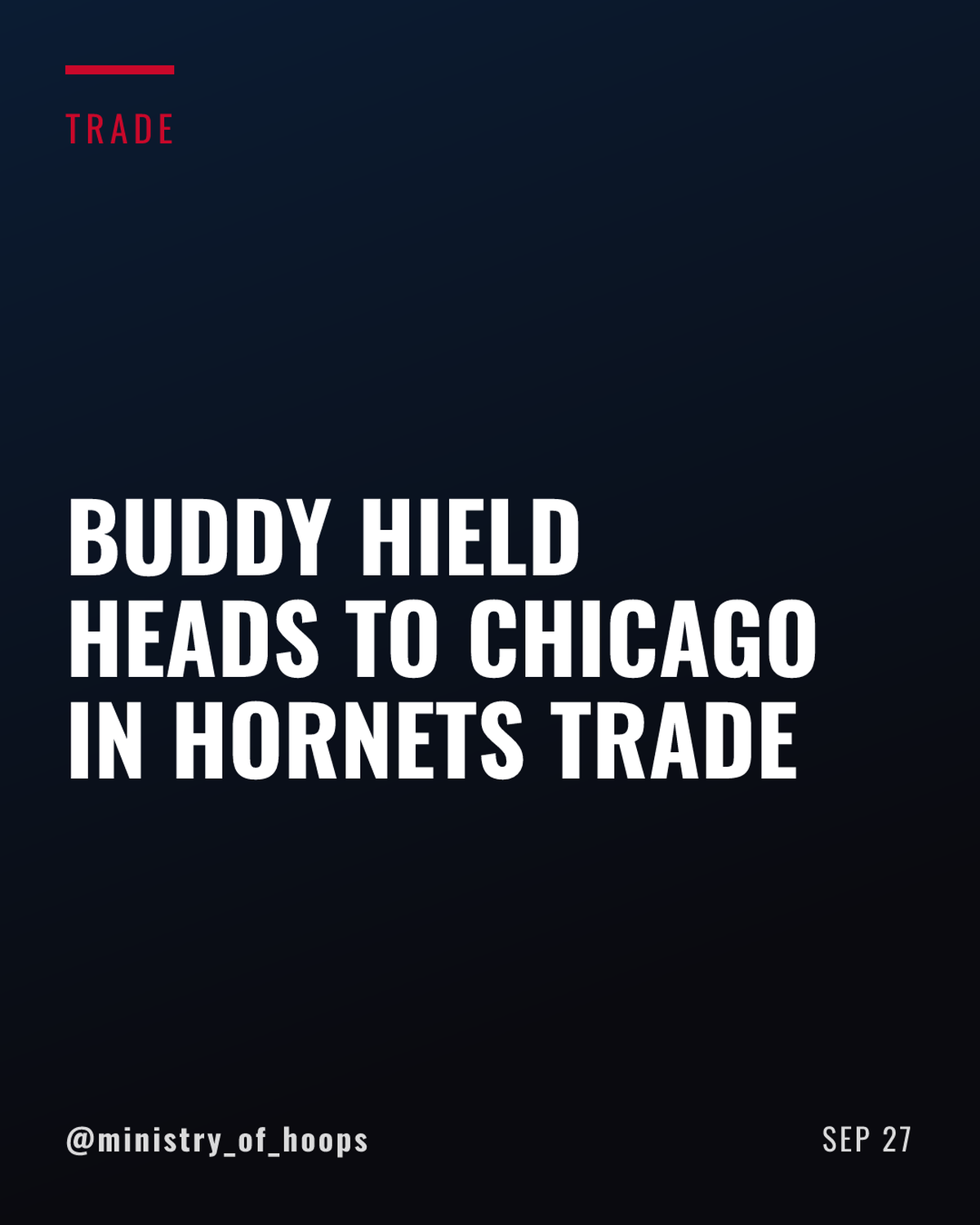 Bulls Acquire Buddy Hield from Hornets in Trade for Rob Dillingham