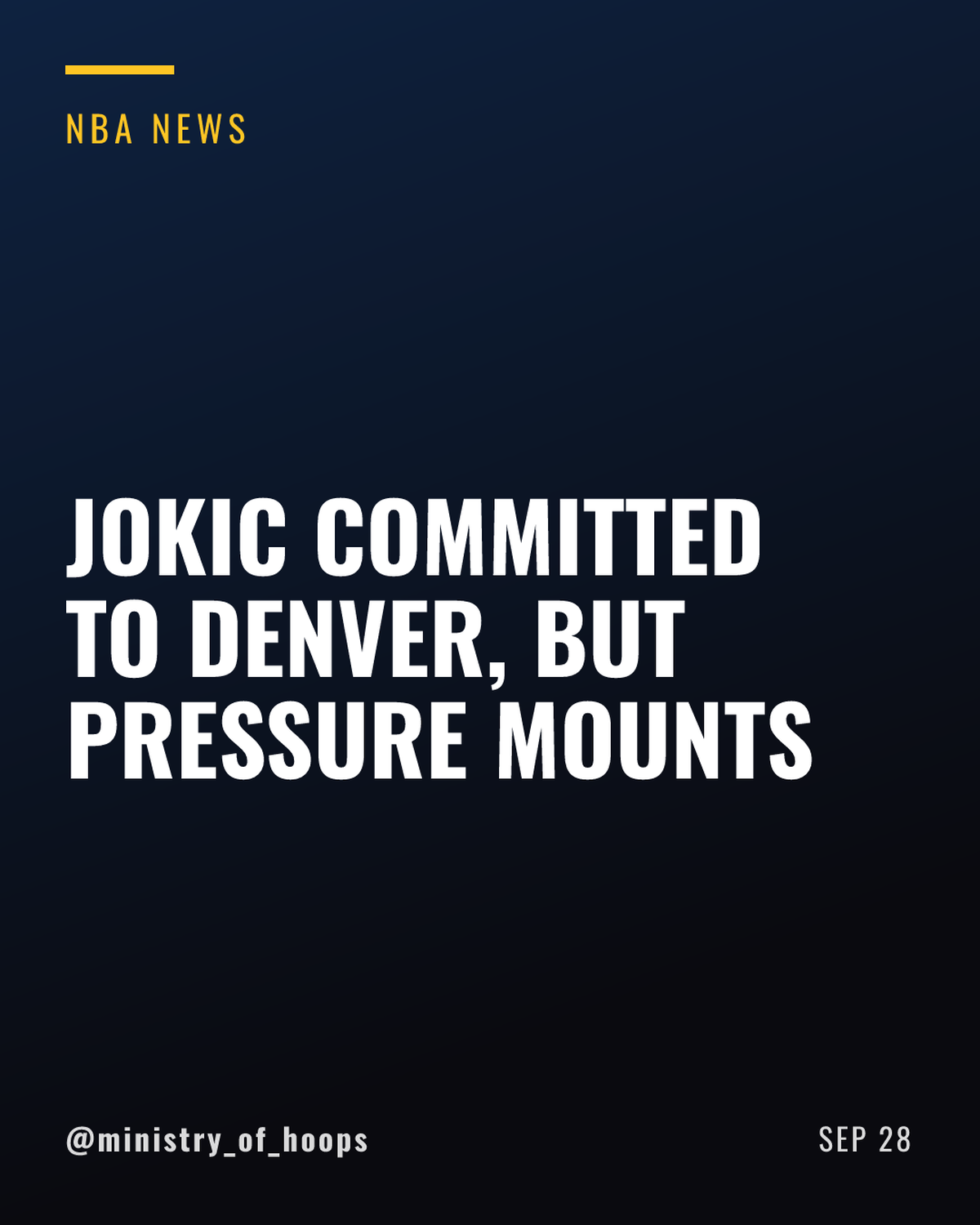 Nikola Jokic Expected to Stay in Denver Despite Roster Concerns