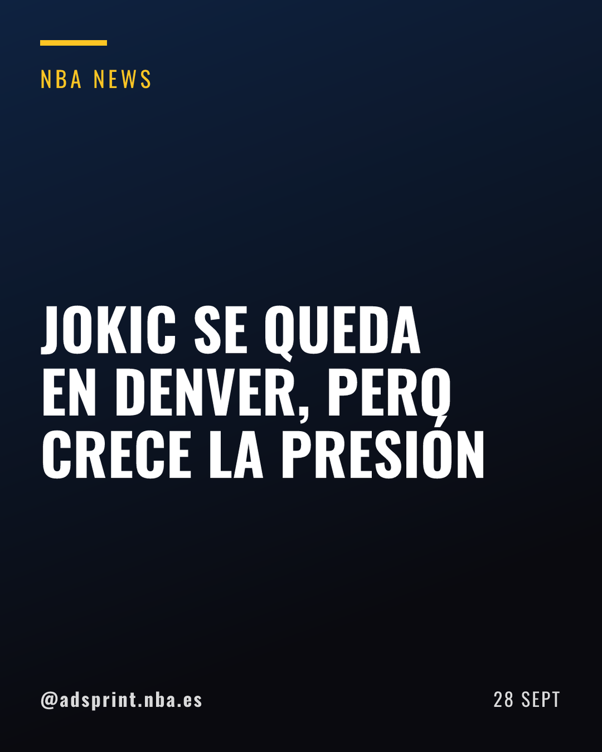 Nikola Jokic seguirá en Denver, pero la directiva de los Nuggets encara presión