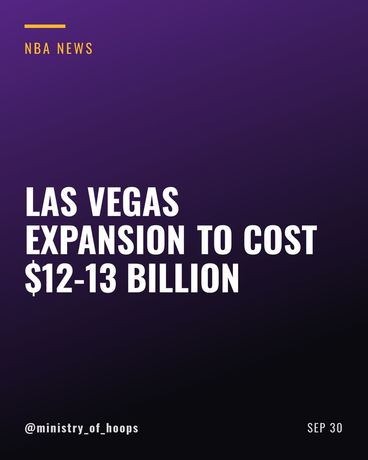NBA Nearing Selection of Las Vegas Expansion Owner at Record $12-13 Billion
