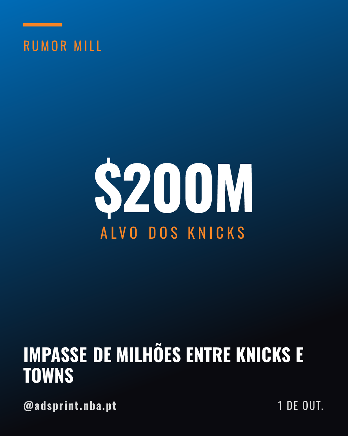 Knicks buscam extensão de Karl-Anthony Towns próxima de US$ 200 milhões