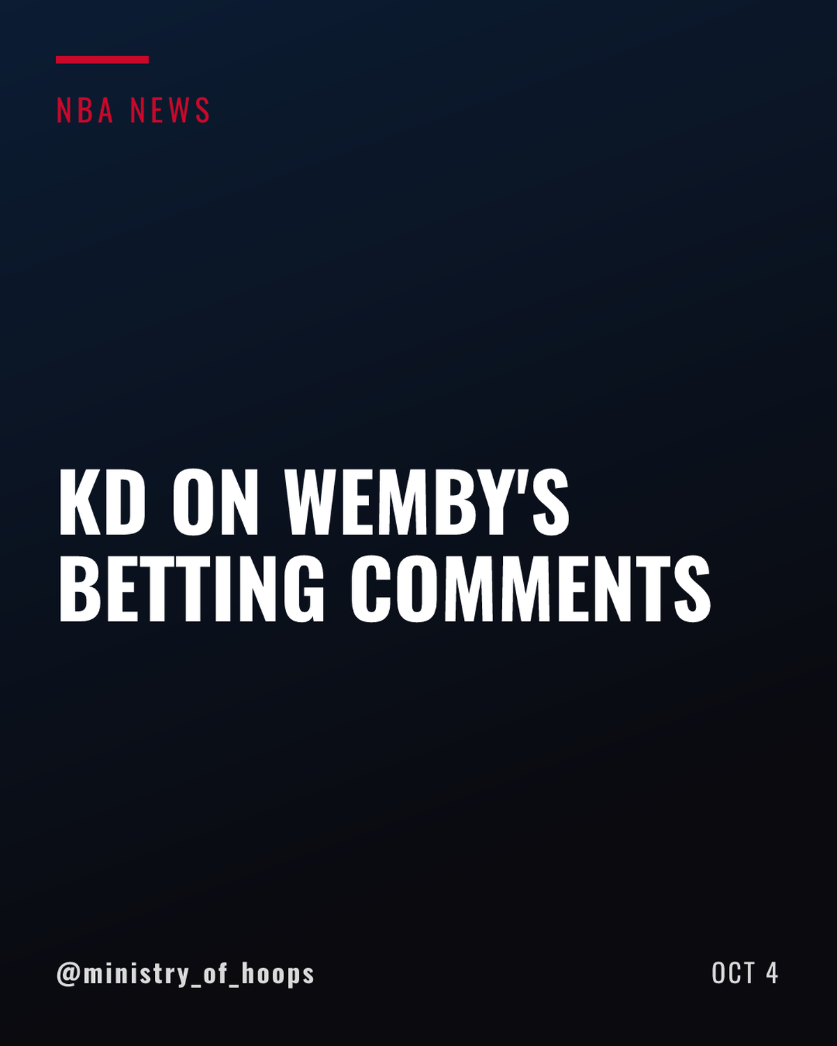 Kevin Durant Responds to Victor Wembanyama's Stance on Sports Betting
