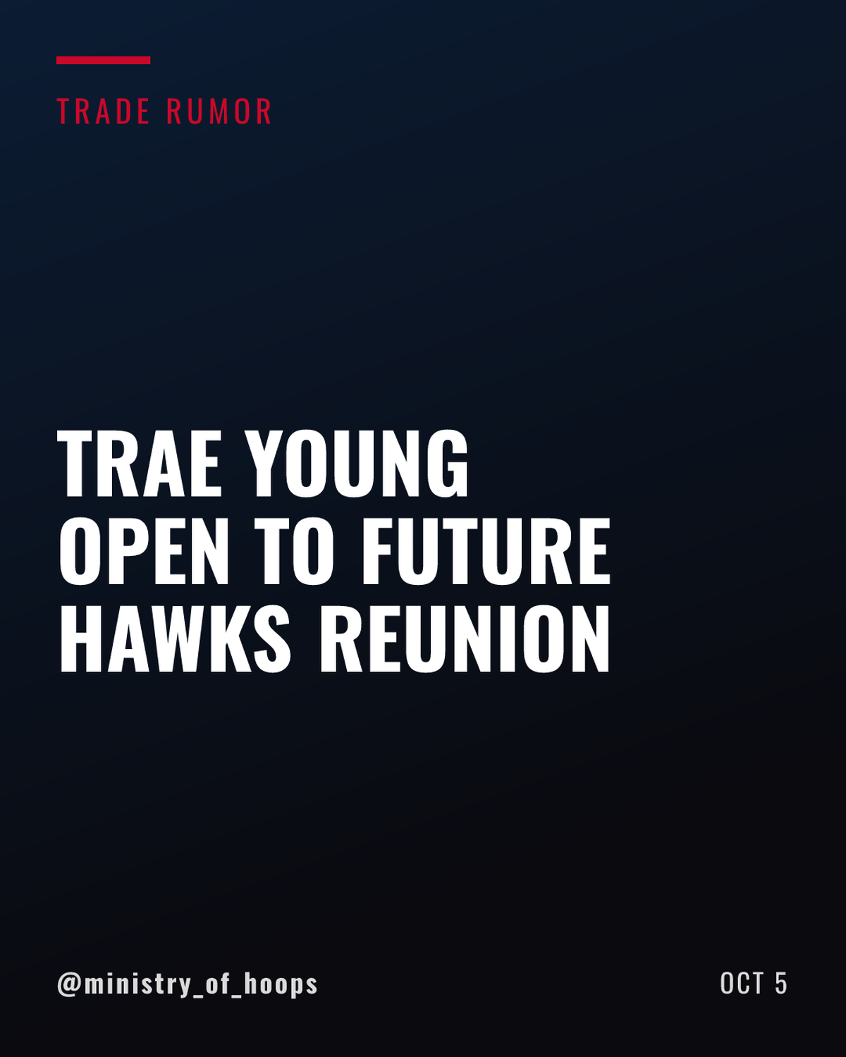 Trae Young leaves door open for future Hawks reunion